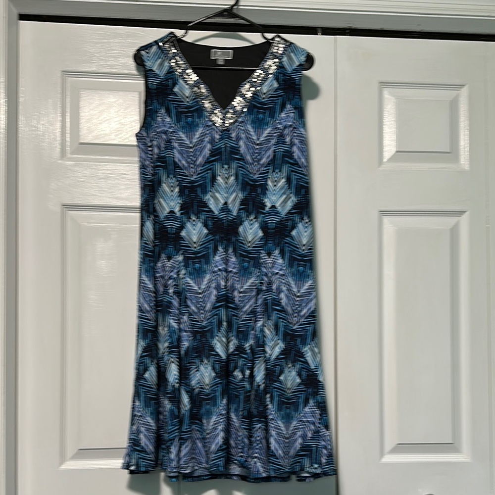 JM Collection Blue Dress